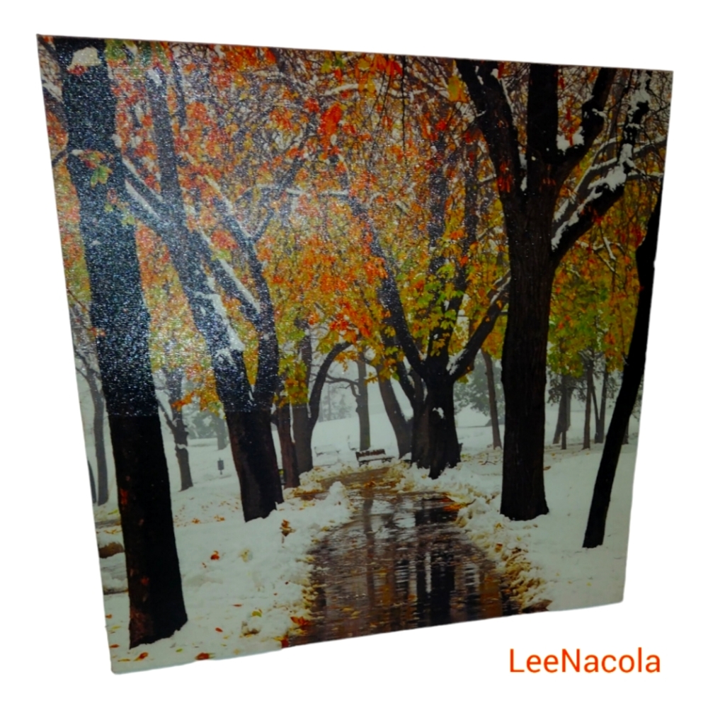 Winter In Late Autumn Living Room Canvas Wall Decor
